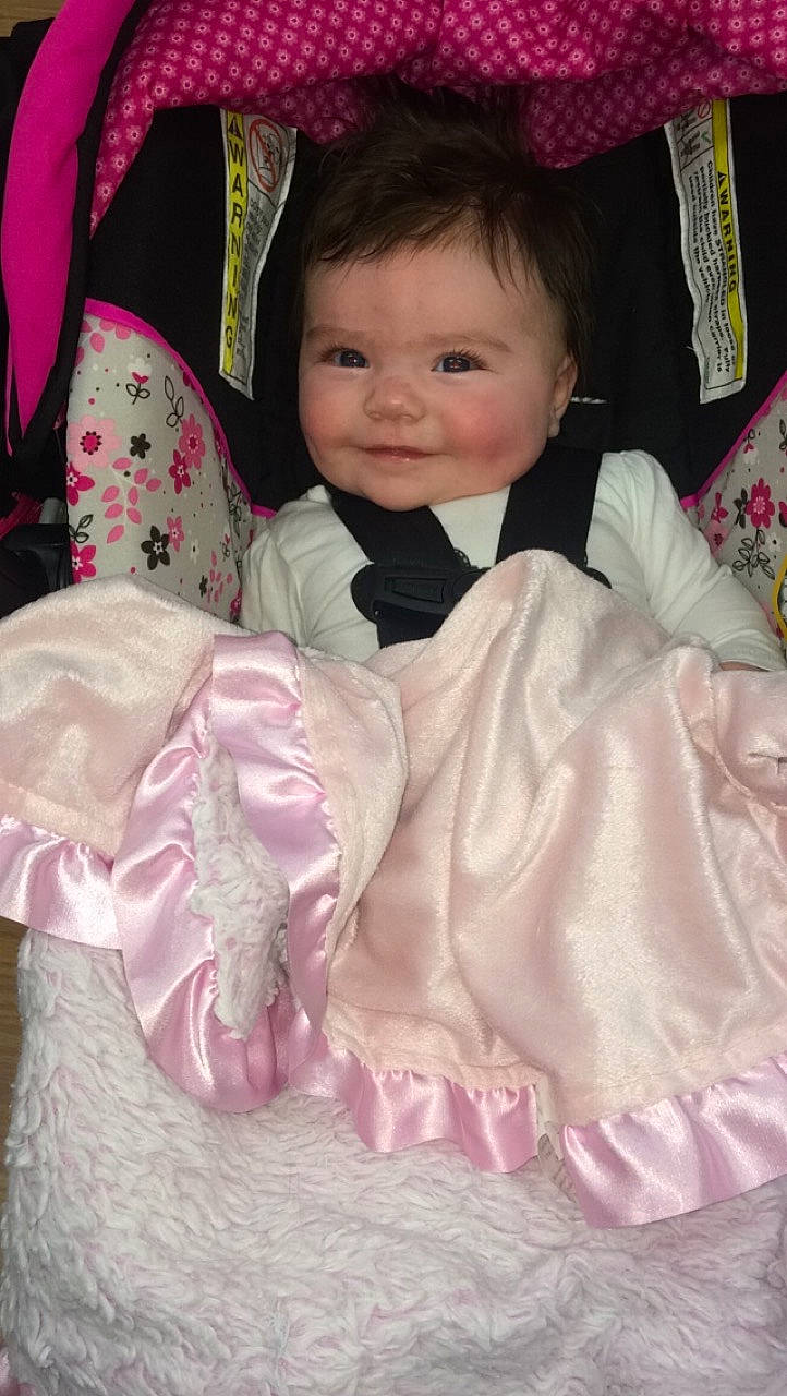 Hensley joined the competition — help win amazing prizes! baby, baby_products, baby_toddler_clothing, cheek, child, dress, person, pink, product, skin, smile, textile, toddler