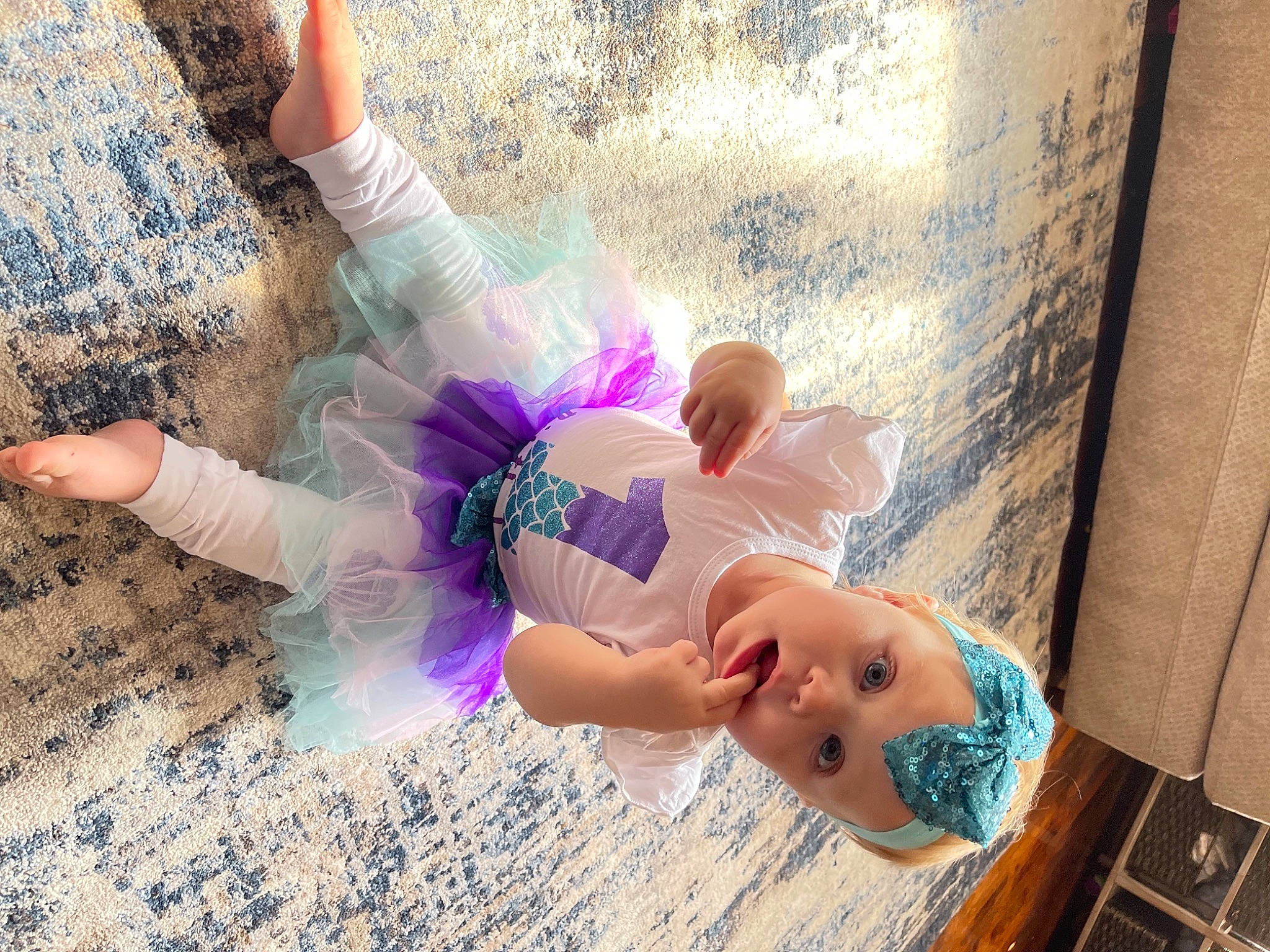 Nova Leann joined the competition — help win amazing prizes! baby, cg_artwork, child, doll, dress, fashion_accessory, fun, fur, grass, happy, headpiece, headwear, leisure, pattern, people_in_nature, person, pink, purple, surprise, toddler