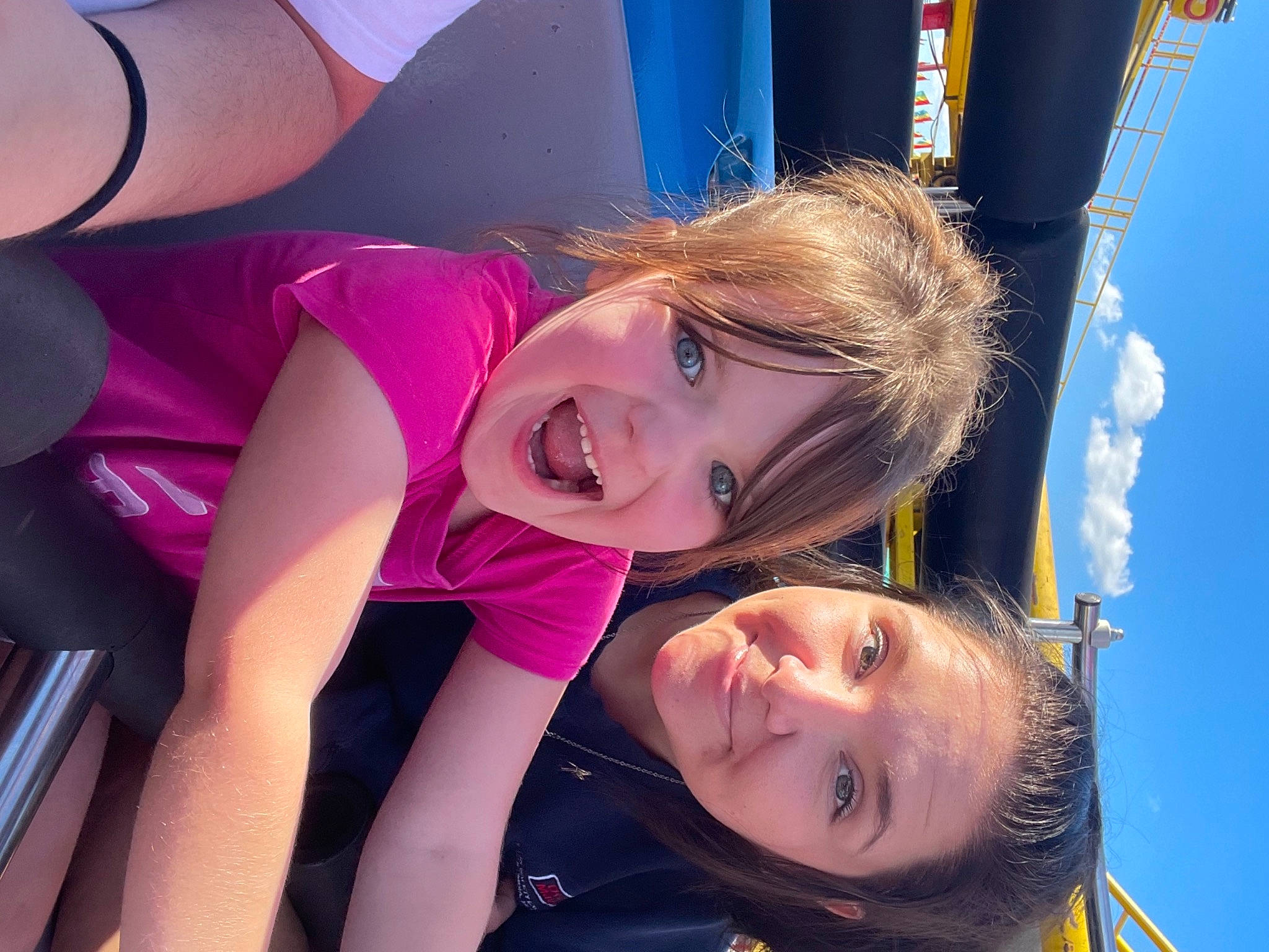 Haidyn joined the competition — help win amazing prizes! beauty, blond, child, cloud, electric_blue, eyelash, eyewear, fun, happy, human_leg, joy, leisure, magenta, person, shoulder, skin, smile, summer, sunglasses, thigh