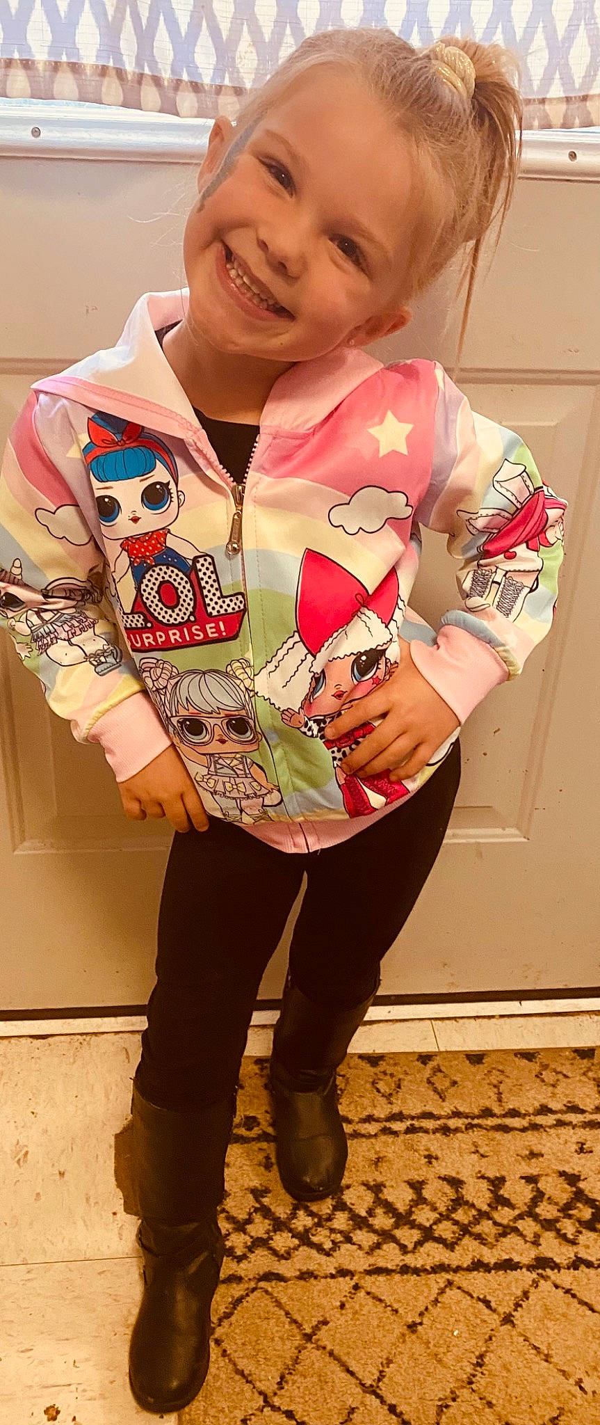 Bridgette joined the competition — help win amazing prizes! clothing, costume, joy, outerwear, person, pink, sleeve, style, t_shirt