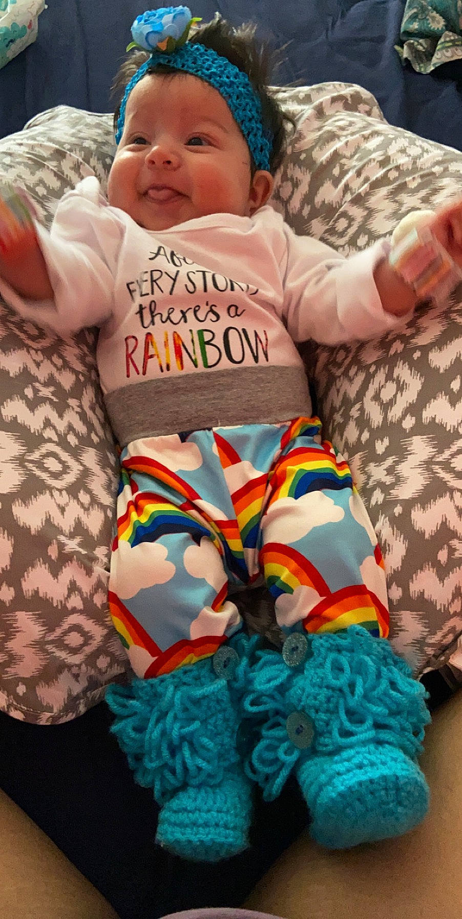 Anahi is registered to the contest to win money with this photo: baby, baby_toddler_clothing, cheek, child, headwear, knitting, linens, person, play, sleep, smile, textile, toddler