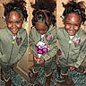 Aundrianna is registered to the contest to win money with this photo: child, girl, toddler, portrait, smiling, happy, fashion, outfit, green_jacket, boots, hair_beads, braids, pigtails, jewelry, indoor, collage, triptych, full_body, standing, marble_floor