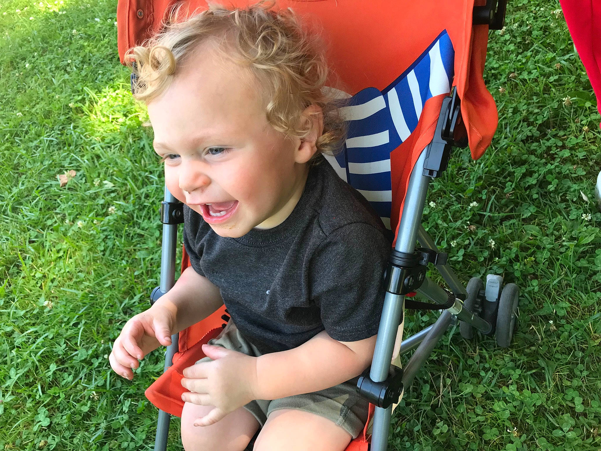 Zadrian joined the competition — help win amazing prizes! baby, baby_carriage, baby_products, chair, child, flag_of_the_united_states, fun, grass, grass_family, happy, lawn, leisure, people_in_nature, person, plant, recreation, red, smile, summer, toddler