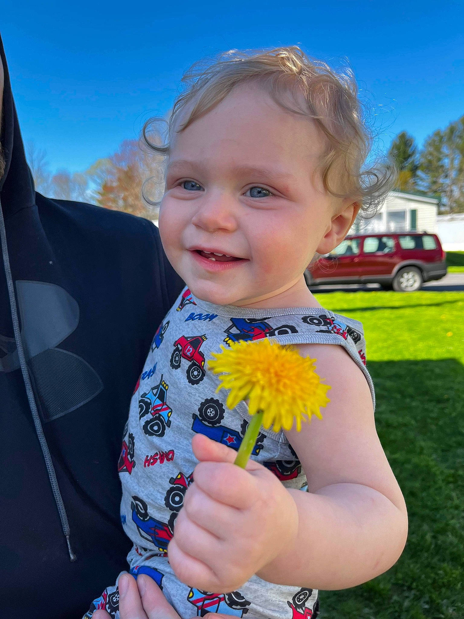 Zadrian joined the competition — help win amazing prizes! baby_toddler_clothing, beauty, car, child, electric_blue, flower, fun, grass, hairstyle, happy, iris, joy, person, plant, sky, smile, standing, summer, tire, toddler
