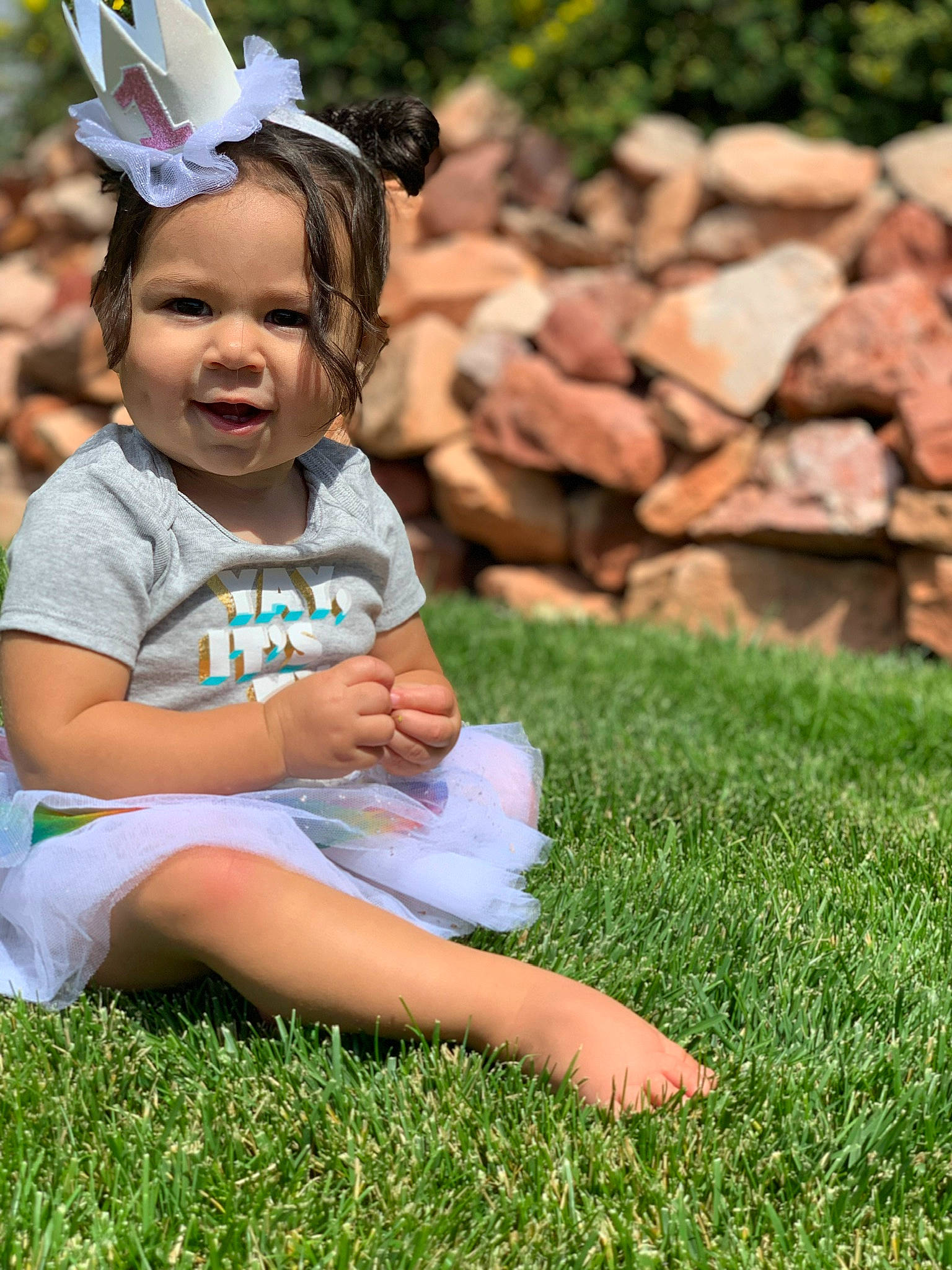 Layla joined the competition — help win amazing prizes! baby, botany, child, fun, garden, grass, grass_family, hair_accessory, happy, head, headgear, lawn, people, person, photography, plant, smile, spring, summer, toddler