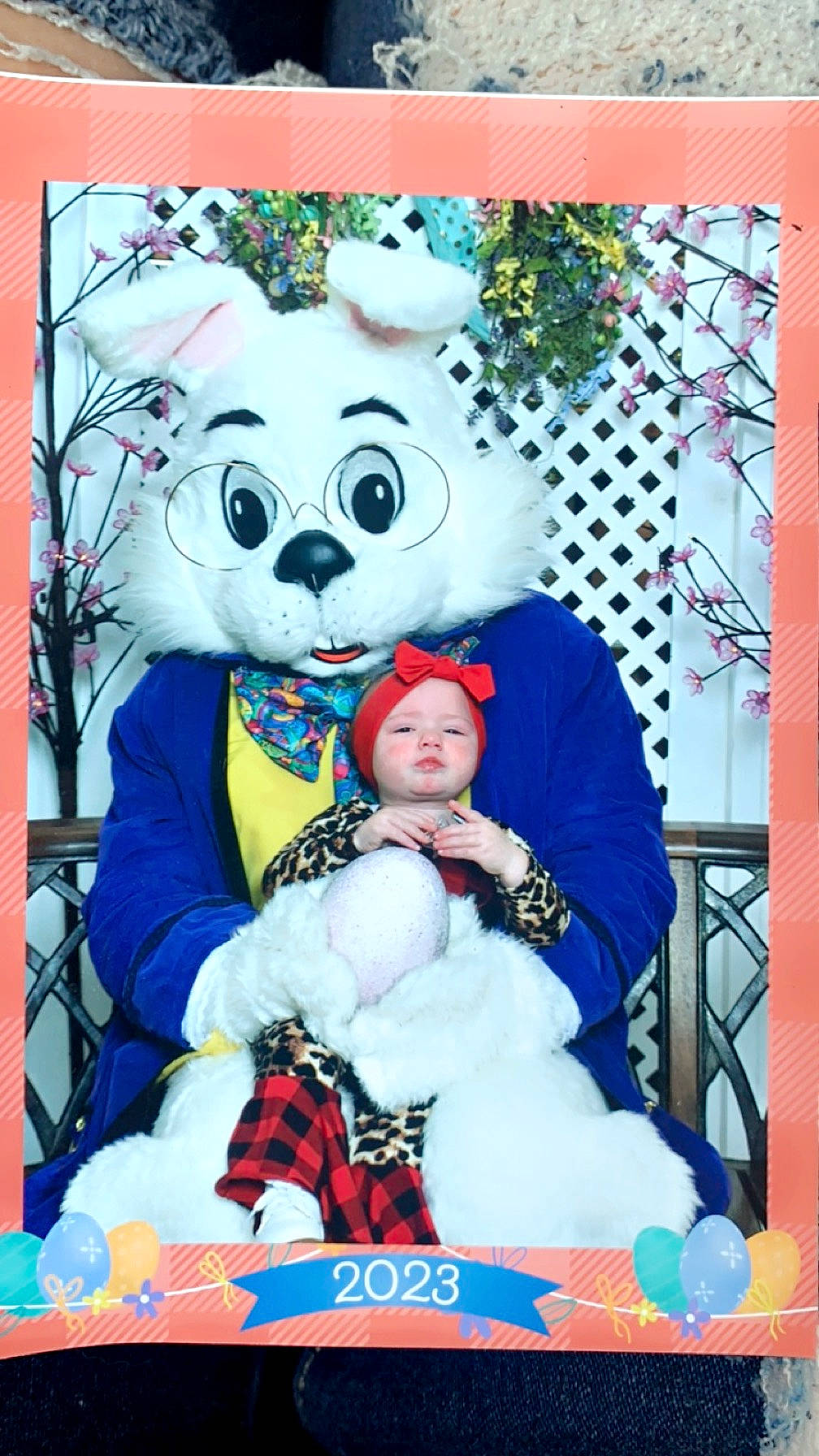 Grace is registered to the contest to win money with this photo: art, event, fictional_character, fur, happy, headwear, holiday, pattern, person, rectangle, textile, winter
