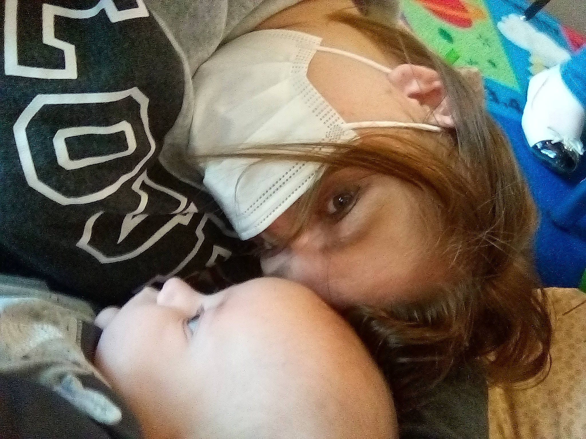 Dom is registered to the contest to win money with this photo: baby, cheek, child, comfort, headband, human, love, nap, person, selfie, skin