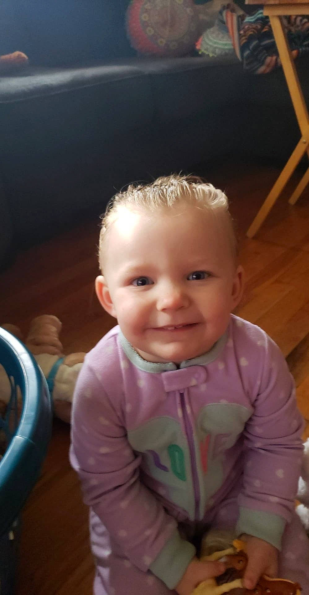 Novalee is registered to the contest to win money with this photo: baby, cheek, child, chin, ear, eye, face, facial_expression, forehead, fun, head, iris, joy, lip, mouth, nose, person, play, sitting, skin