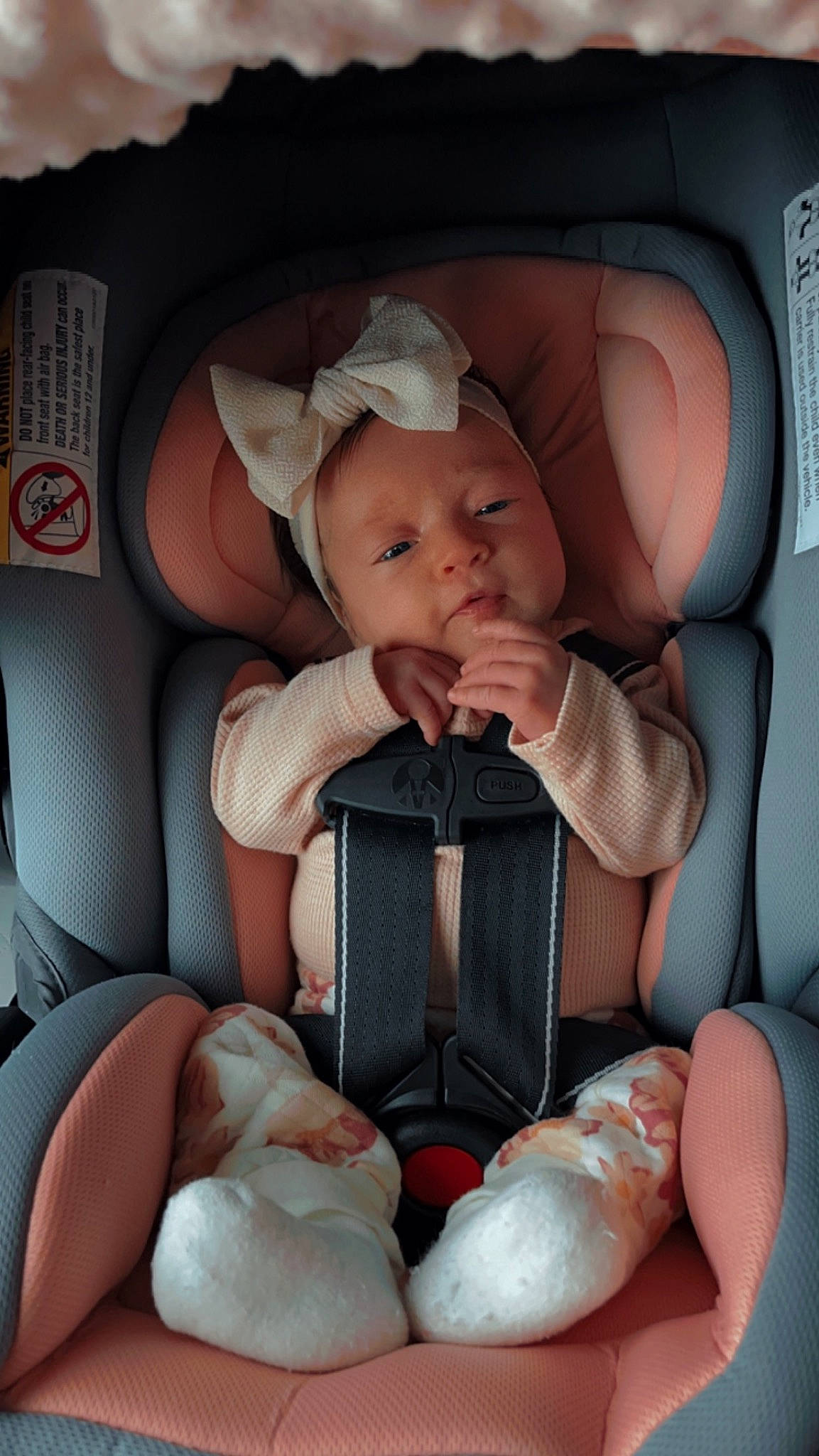 Novaleigh is registered to the contest to win money with this photo: baby, baby_in_car_seat, baby_toddler_clothing, beauty, car_seat, cheek, child, comfort, eye, finger, hand, leg, mammal, mouth, nail, person, product, skin, thumb, toddler