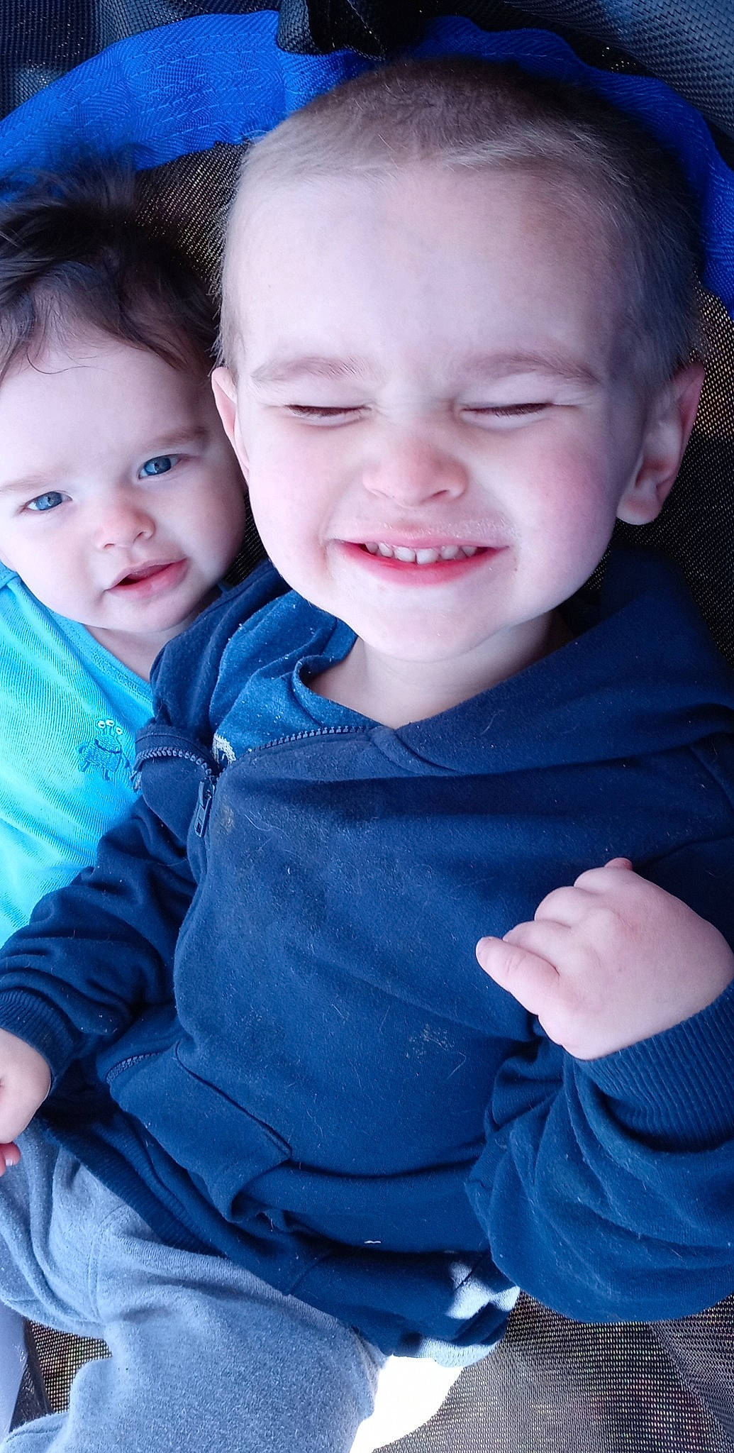 Kason joined the competition — help win amazing prizes! azure, baby_toddler_clothing, blue, cheek, chin, cool, finger, flash_photography, gesture, hand, happy, iris, joy, lip, nose, person, plant, skin, sleeve, smile