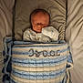 Isaac joined the competition — help win amazing prizes! baby, newborn, sleeping, blanket, knit, blue, white, striped, infant, cozy, cushion, soft, peaceful, child, bed, clothing, portrait, indoors, resting, cute