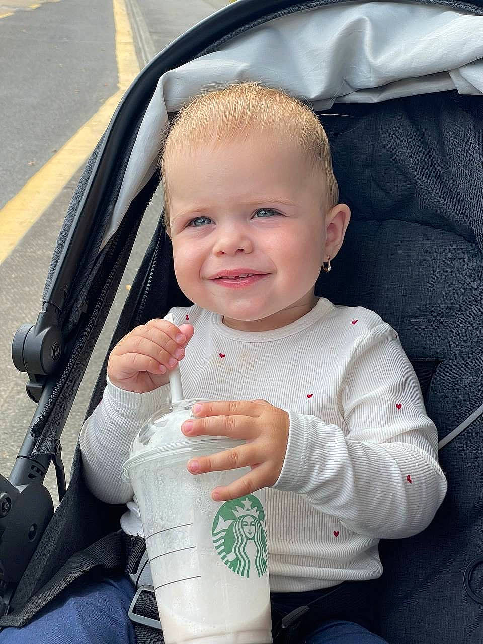 Yustyna joined the competition — help win amazing prizes! arm, baby, baby_carriage, baby_products, baby_toddler_clothing, beauty, cheek, child, facial_expression, finger, gesture, happy, human, jeans, joy, lip, organ, person, skin, sleeve