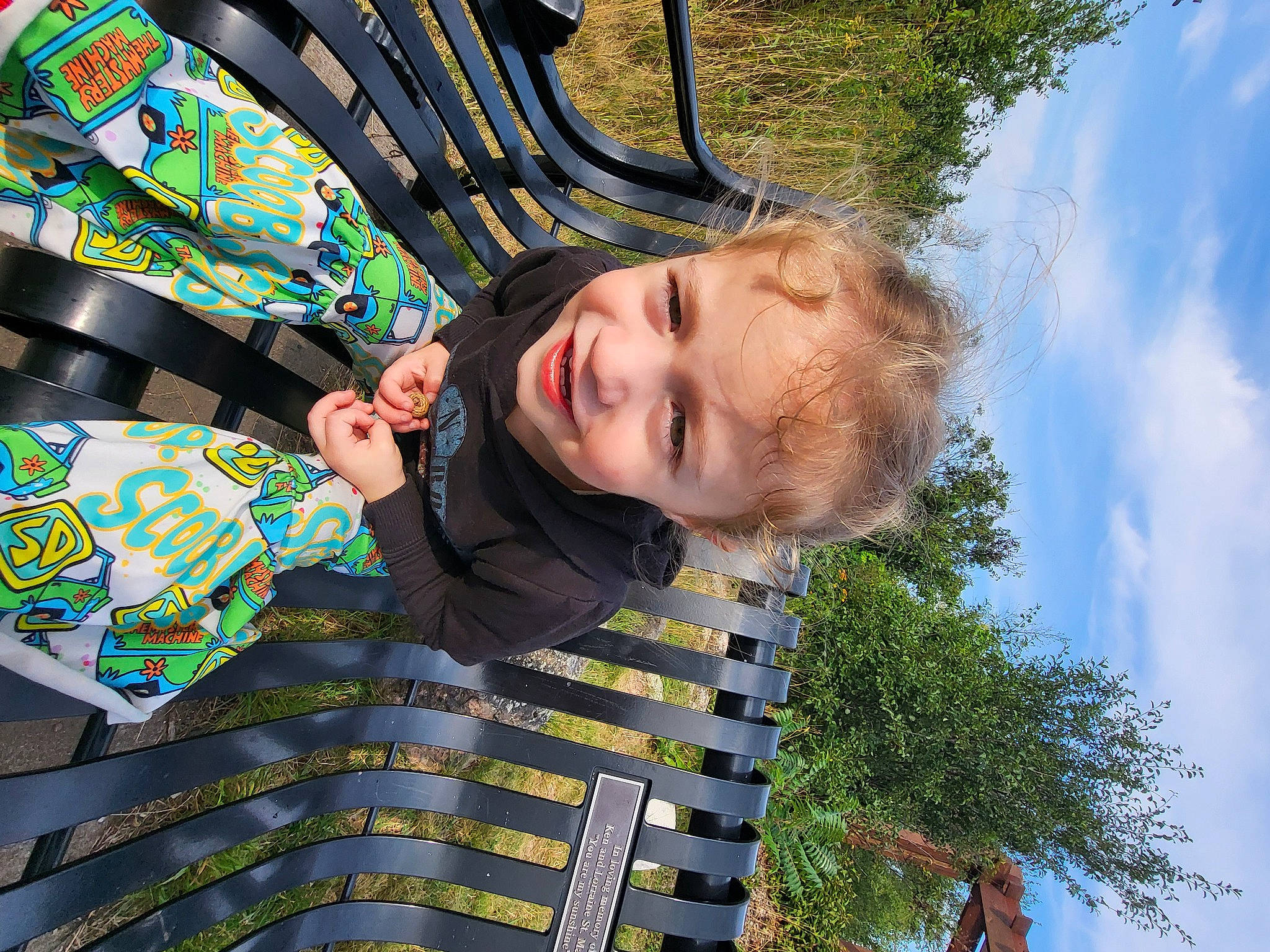 Harlee joined the competition — help win amazing prizes! cloud, daytime, fashion_accessory, fun, grass, happy, joy, leaf, leisure, pattern, people_in_nature, person, plant, recreation, sky, smile, spring, t_shirt, toddler, travel