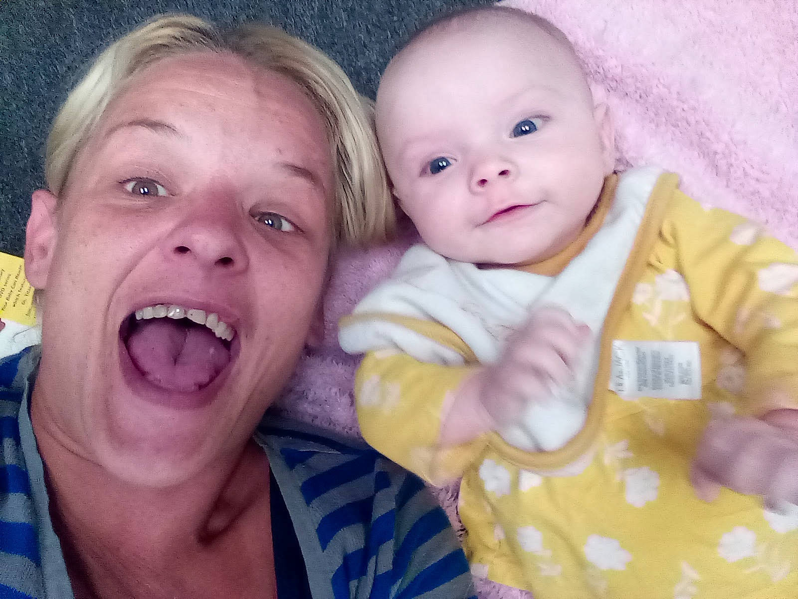 Mckenzie joined the competition — help win amazing prizes! baby_toddler_clothing, cheek, child, eye, face, facial_expression, finger, fun, gesture, happy, head, iris, lip, mouth, nose, organ, person, skin, sleeve, smile