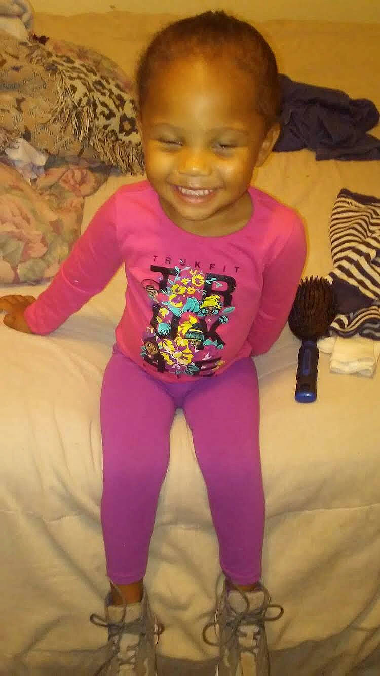 May joined the competition — help win amazing prizes! baby_toddler_clothing, cheek, finger, fun, hairstyle, happy, head, iris, joy, knee, leg, mouth, organ, person, pink, purple, skin, sleeve, smile, standing