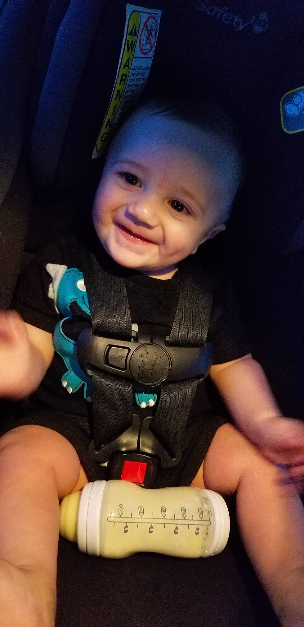 Keaton Ryker joined the competition — help win amazing prizes! auto_part, baby, baby_in_car_seat, car_seat, cheek, child, cool, electronic_device, eye, fun, happy, joy, person, photography, plant, play, product, seat_belt, skin, smile