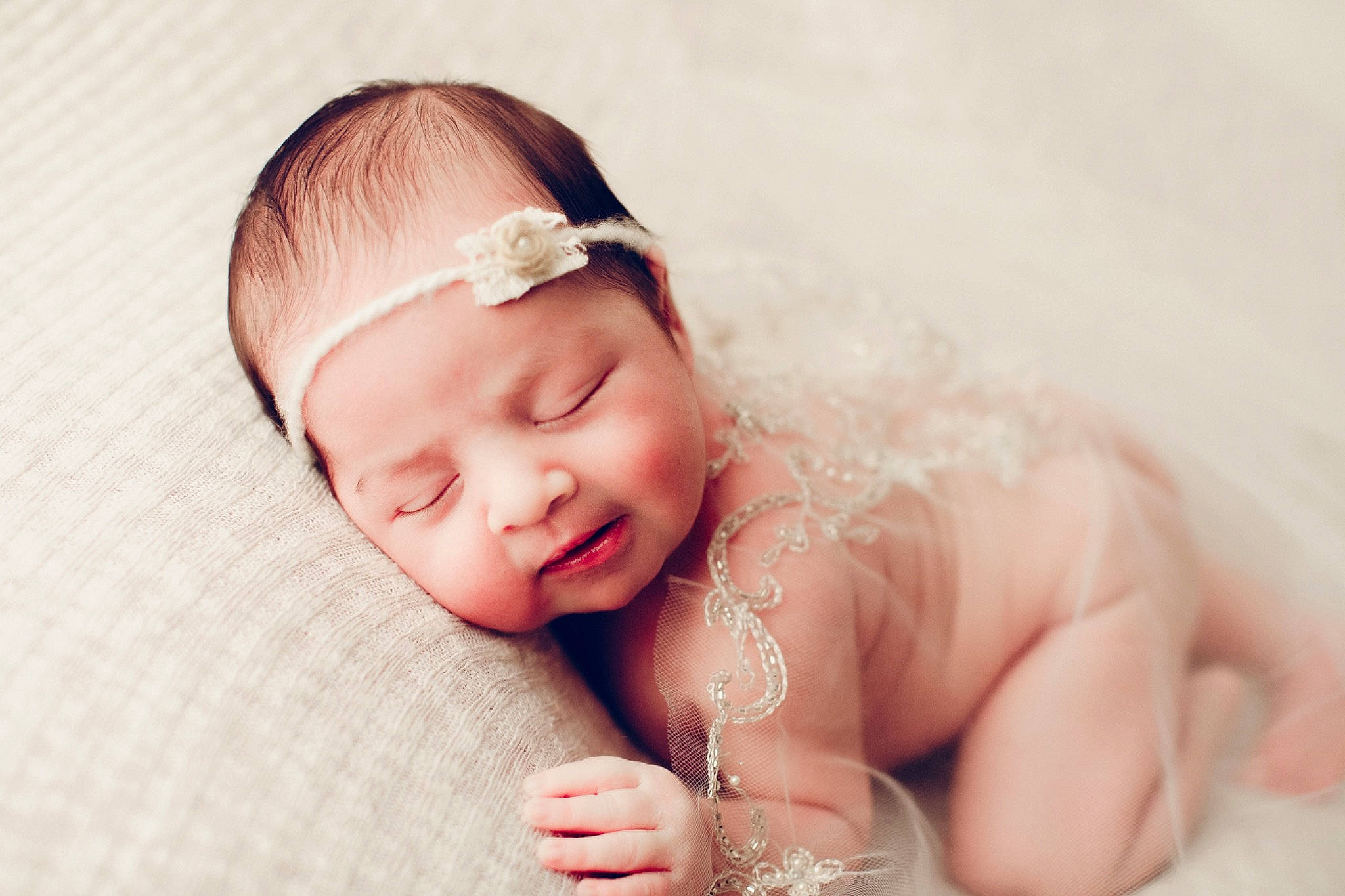 Ellyana is registered to the contest to win money with this photo: baby, baby_sleeping, cheek, child, eye, face, fashion_accessory, forehead, hair_accessory, hand, head, headband, headgear, headpiece, headwear, person, photograph, photography, pink, portrait_photography