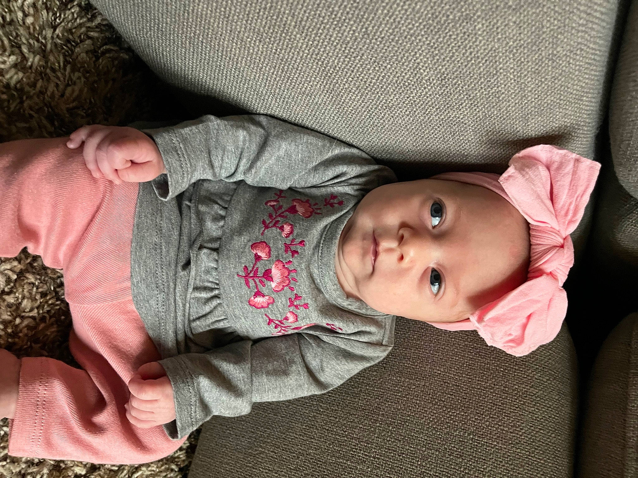 Ella Marie joined the competition — help win amazing prizes! baby, baby_products, baby_toddler_clothing, cheek, child, comfort, eye, facial_expression, finger, headwear, human, lip, mammal, mouth, nose, person, pink, product, skin, sleeve