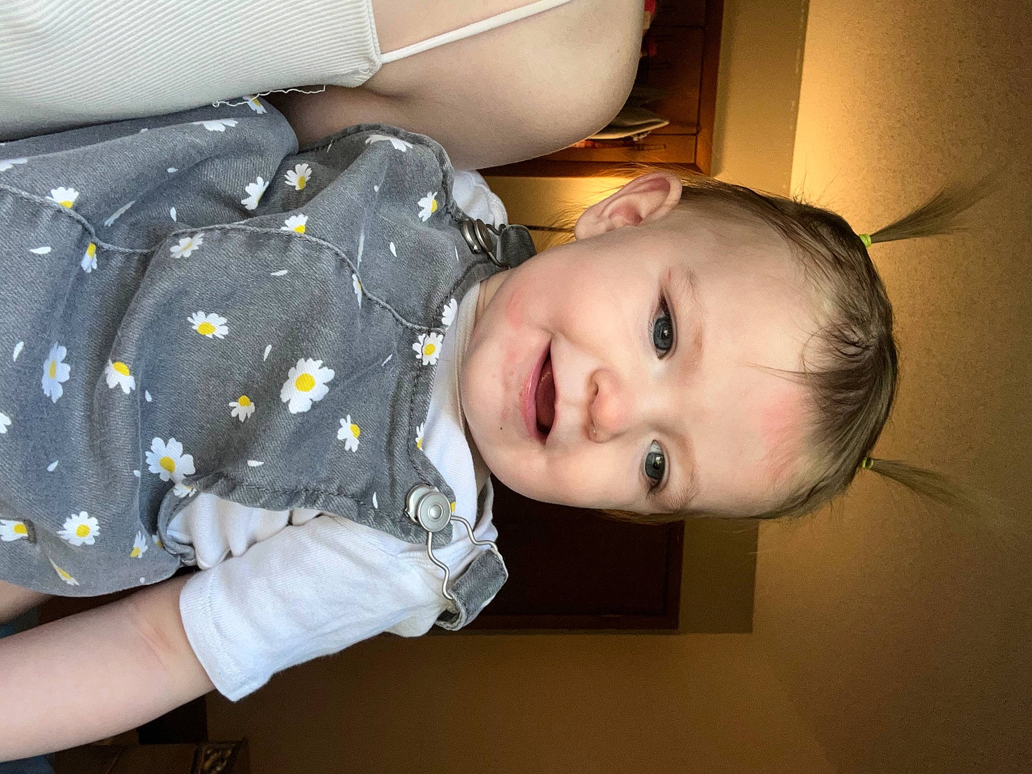 Gianna joined the competition — help win amazing prizes! baby_toddler_clothing, carton, cheek, child, comfort, eyelash, flash_photography, flooring, fun, happy, joy, pattern, person, room, shipping_box, sitting, sleeve, smile, toddler, wood