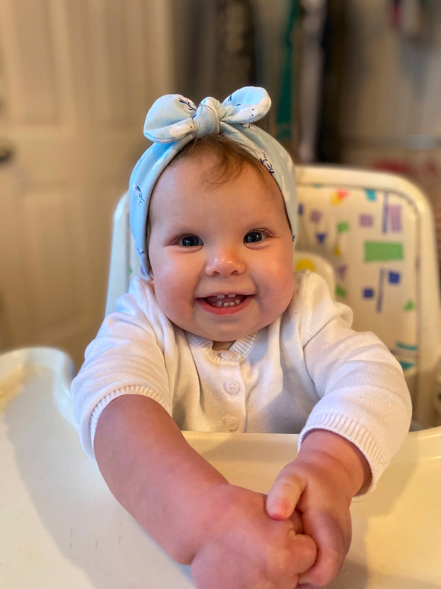 Novalie is registered to the contest to win money with this photo: baby, baby_toddler_clothing, cheek, child, chin, ear, event, eye, fashion_accessory, fun, happy, head, headband, headpiece, iris, jewellery, joy, person, skin, sleeve