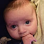 Andrea participe au concours pour gagner de l'argent avec cette photo : baby, close_up, face, hand, pacifier, blanket, blue_eyes, infant, cute, child, skin, eyelashes, soft, warm, portrait, newborn, fingers, expression, comfort, sleepy