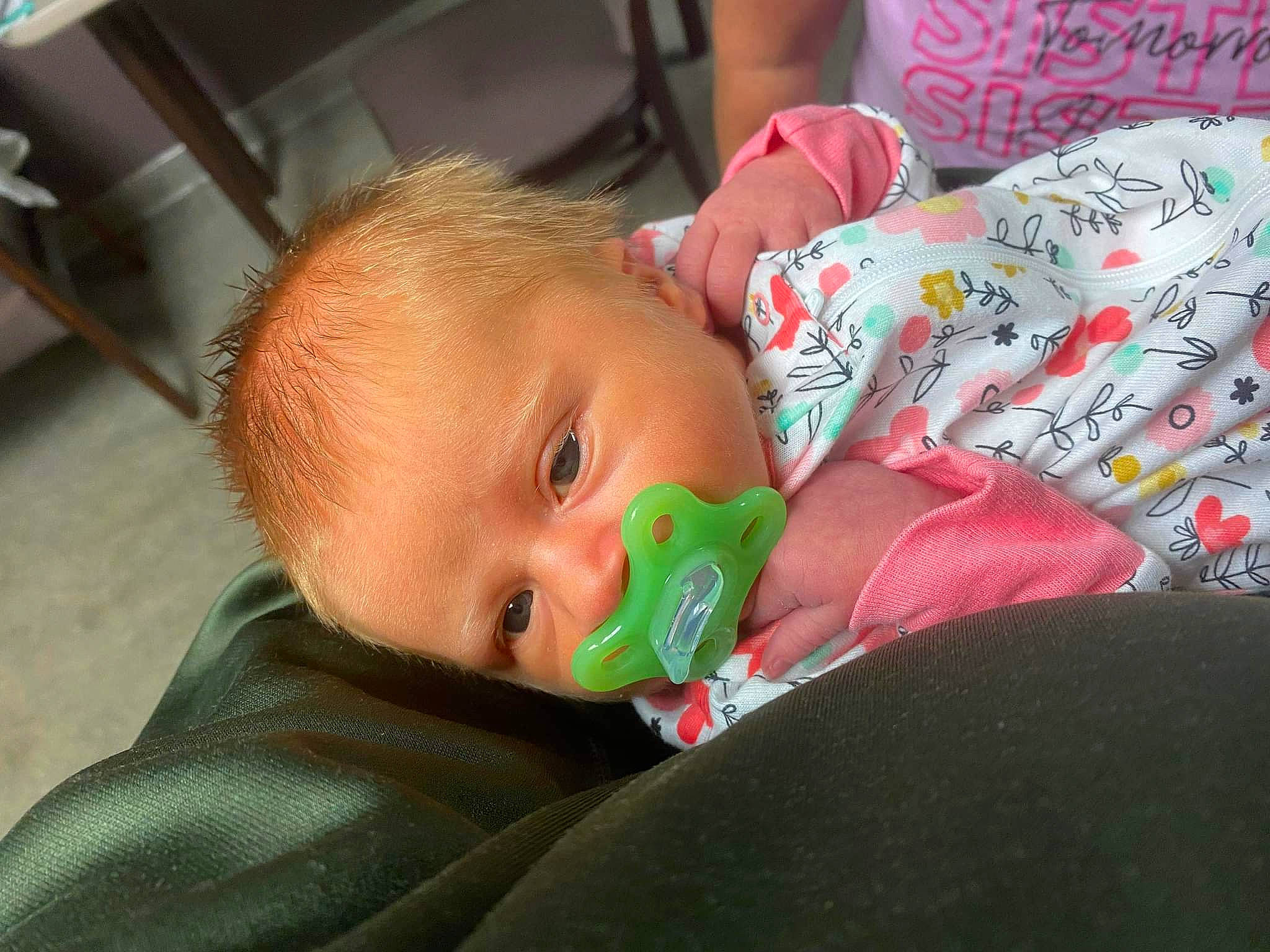 Kylee is registered to the contest to win money with this photo: baby, baby_products, baby_toddler_clothing, chair, cheek, child, comfort, ear, eyebrow, eyelash, flooring, fun, iris, mouth, nose, person, room, sitting, toddler