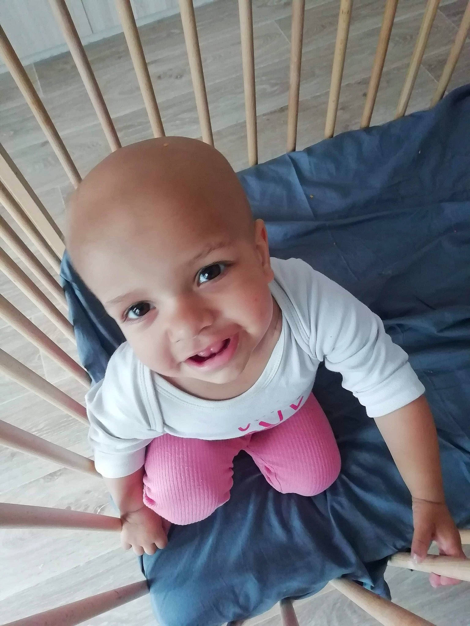 Kyara participe au concours pour gagner de l'argent avec cette photo : baby, baby_products, baby_toddler_clothing, beauty, cheek, child, eye, face, head, joy, person, pink, product, sitting, skin, smile, toddler