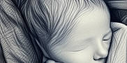 Maverick joined the competition — help win amazing prizes! arm, baby, blanket, cheek, closed_eyes, fabric, hair, hand, head, infant, monochrome, newborn, nose, peaceful, portrait, seat, sketch_filter, sleeping, stylized, swaddle