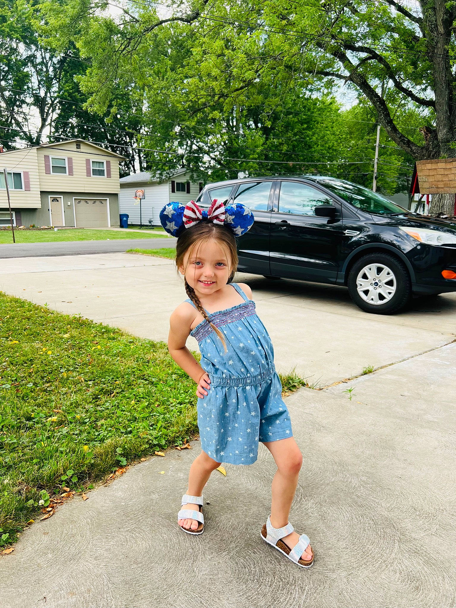 Brooklynn joined the competition — help win amazing prizes! asphalt, automotive_design, automotive_exterior, car, dress, electric_blue, joy, land_vehicle, leisure, motor_vehicle, person, personal_luxury_car, plant, recreation, road, smile, tire, toddler, tree, vehicle