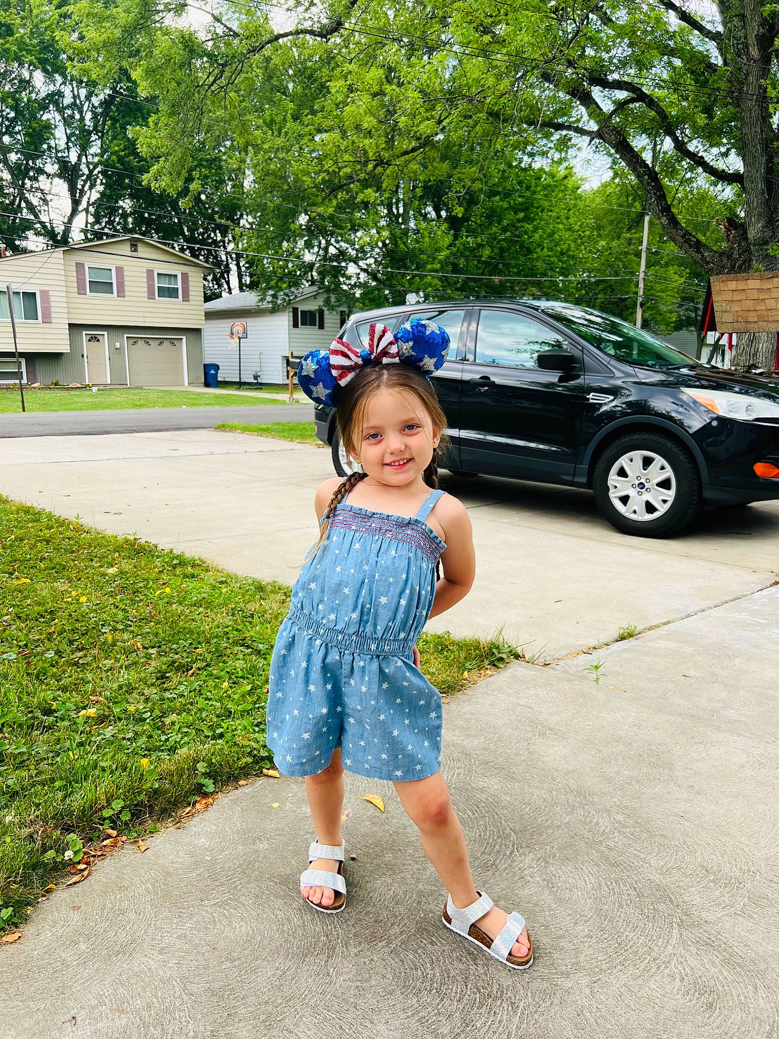 Brooklynn is registered to the contest to win money with this photo: asphalt, automotive_design, automotive_exterior, automotive_lighting, car, dress, joy, land_vehicle, leisure, motor_vehicle, person, plant, recreation, road, summer, tire, toddler, tree, vehicle, vehicle_door