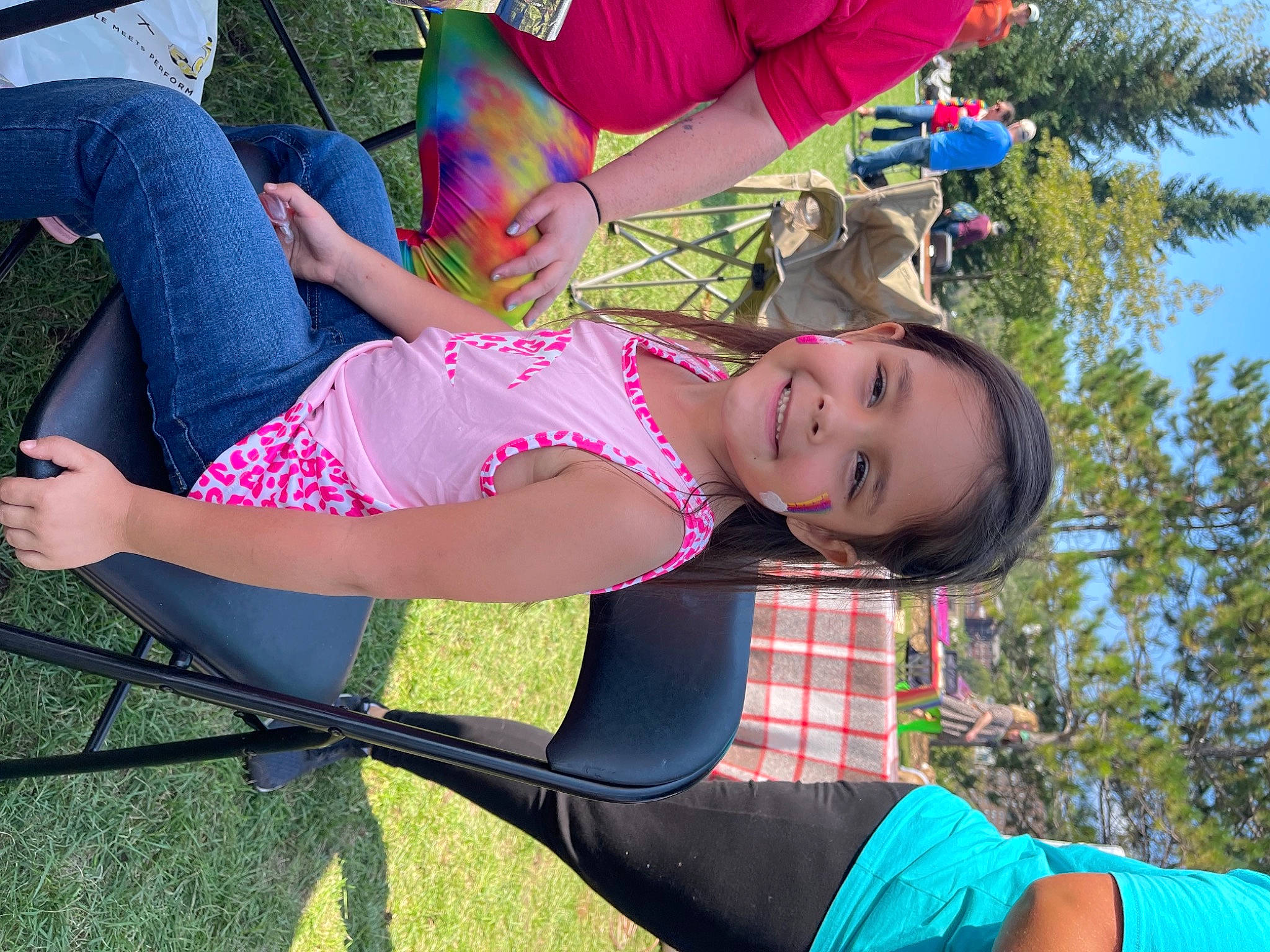 Haven joined the competition — help win amazing prizes! clothing, facial_expression, fun, grass, green, happy, joy, knee, leg, leisure, people_in_nature, person, pink, plant, recreation, shorts, smile, summer, thigh, tree
