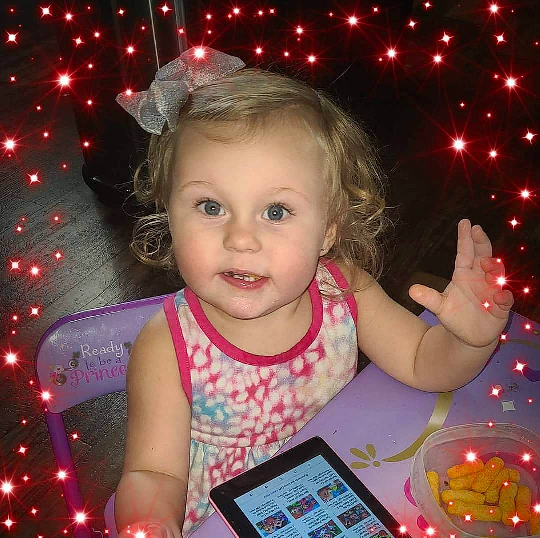 Névaeh joined the competition — help win amazing prizes! child, christmas, christmas_eve, christmas_lights, christmas_ornament, electronic_device, event, happy, holiday, person, smile, space, technology, toddler