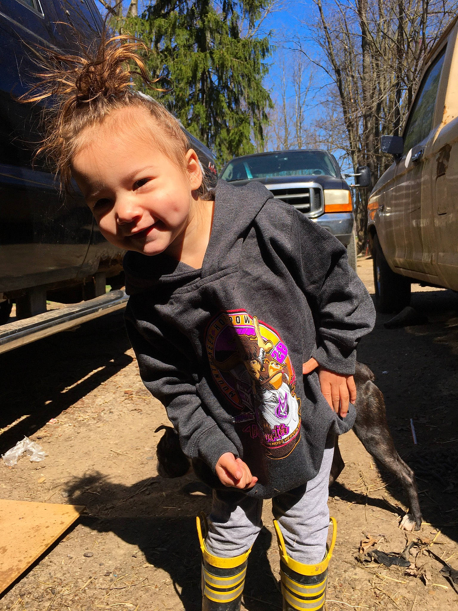 Alexis joined the competition — help win amazing prizes! child, cool, jacket, person, photography, plant, toddler, tree, vehicle