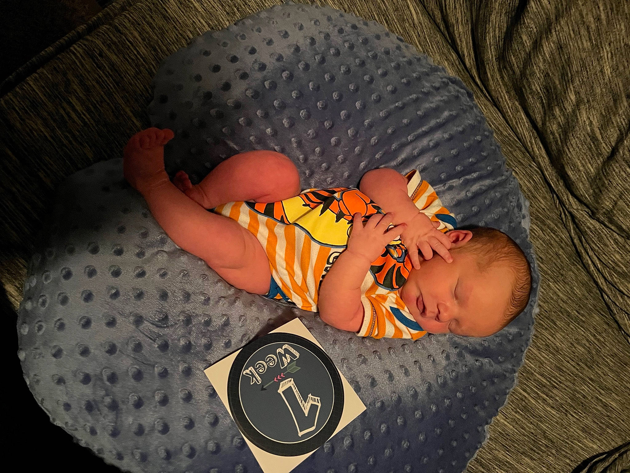 Robert is registered to the contest to win money with this photo: baby, baby_products, baby_safety, baby_sleeping, baby_toddler_clothing, bed, bedtime, child, comfort, flash_photography, flooring, human_leg, linens, nap, pattern, person, room, sitting, sleep, sleeve