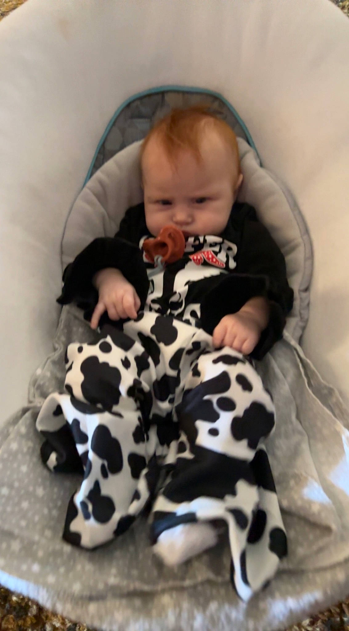 Shania is registered to the contest to win money with this photo: baby, baby_products, baby_sleeping, baby_toddler_clothing, canidae, child, comfort, companion_dog, dalmatian, dog_breed, face, fur, happy, head, leg, linens, person, sitting, sleeve, sporting_group