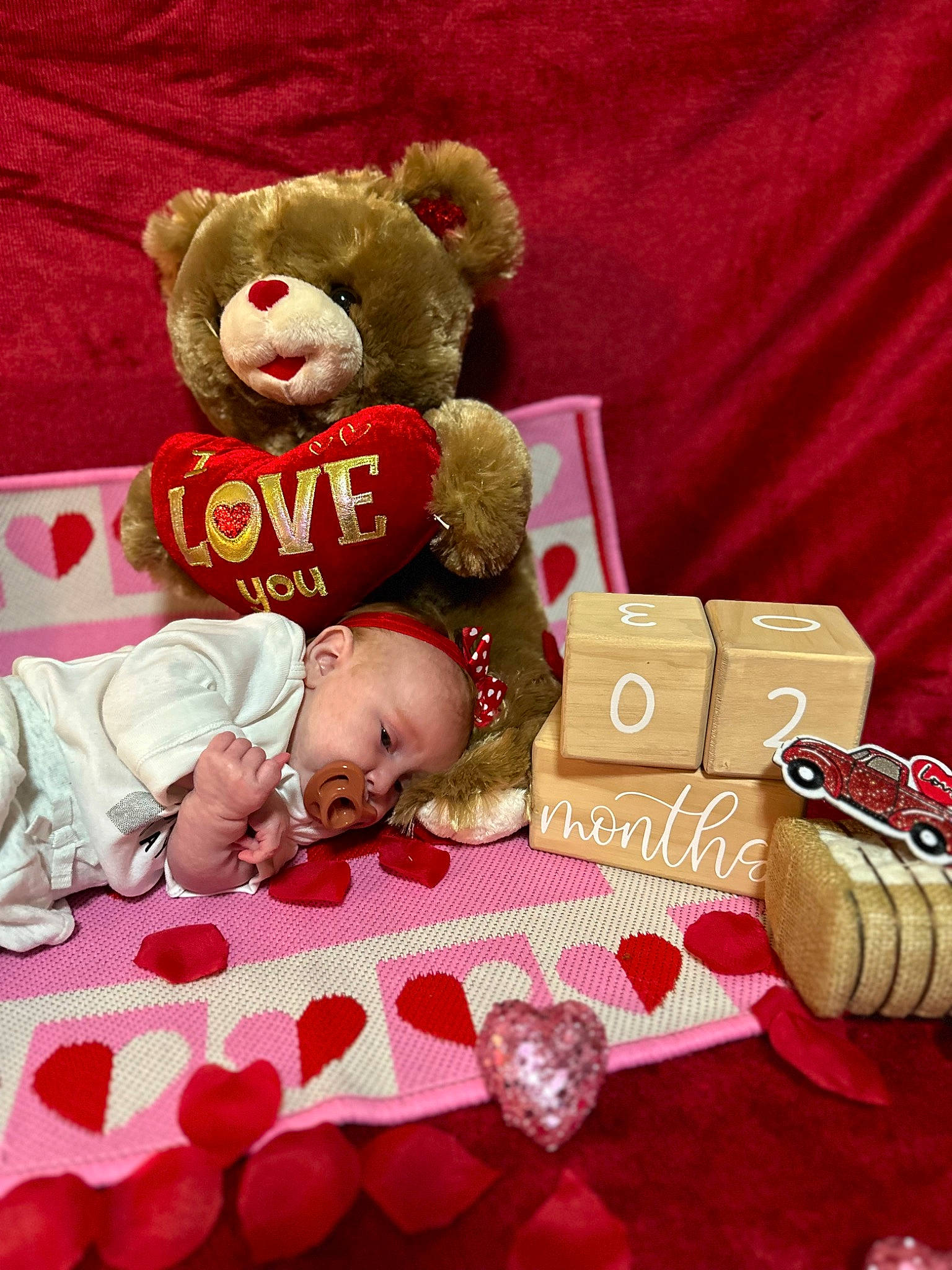 Shania joined the competition — help win amazing prizes! baby, baby_toddler_clothing, carmine, child, couch, event, fur, happy, head, holiday, peach, person, pink, plush, room, stuffed_toy, sweetness, teddy_bear, textile, toddler