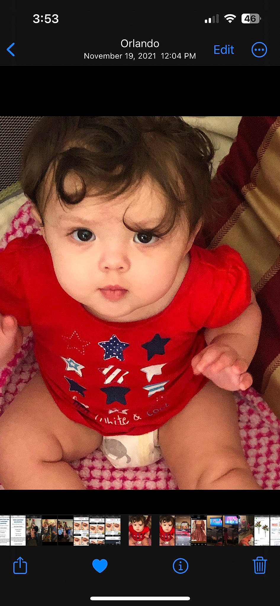 Alora is registered to the contest to win money with this photo: baby, baby_toddler_clothing, beauty, carmine, cheek, child, chin, dress, eye, eyelash, happy, iris, lip, mouth, nose, pattern, person, pink, skin, sleeve