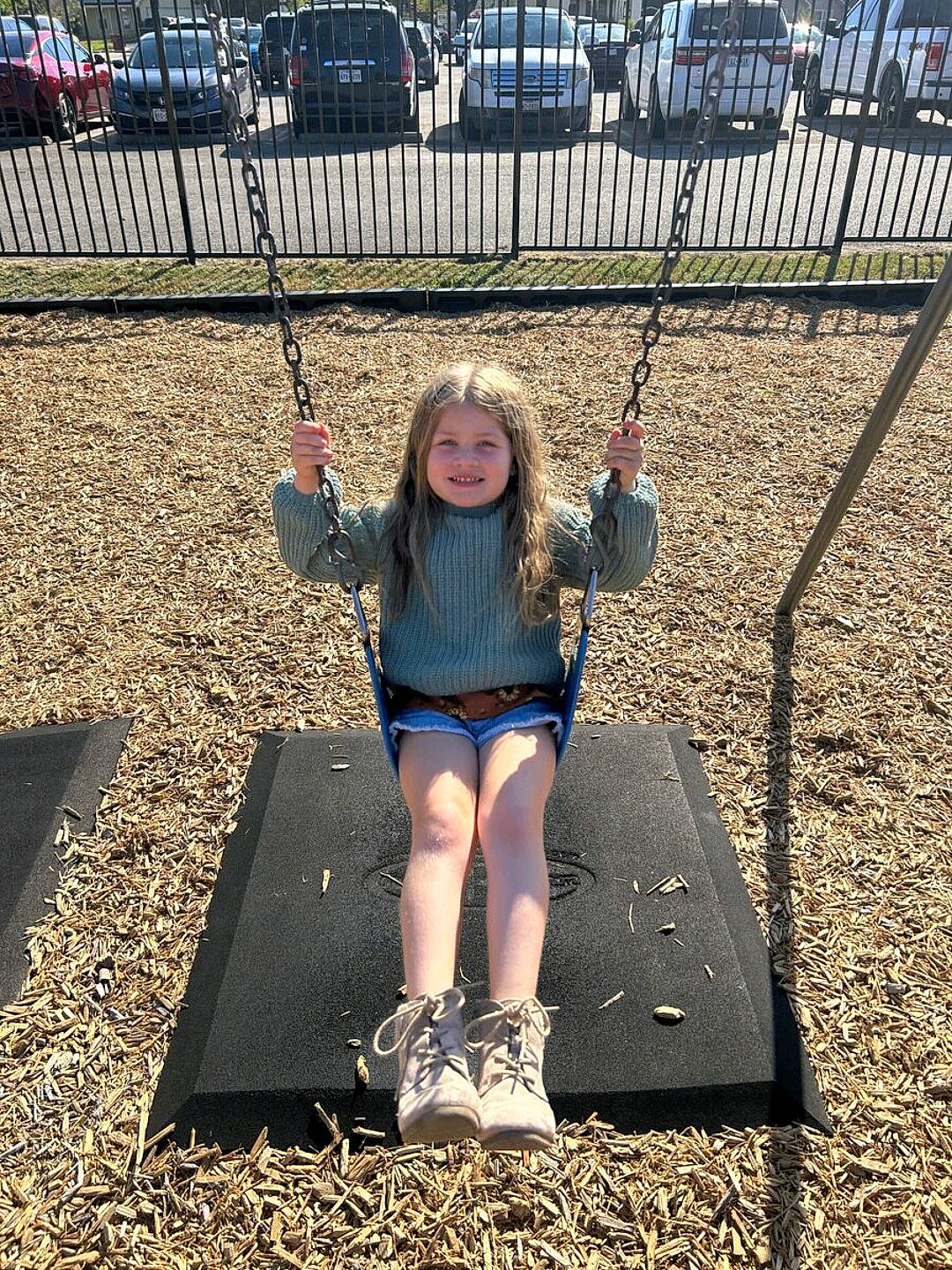 Emma Rogers joined the competition — help win amazing prizes! asphalt, blond, car, fence, fun, grass, happy, human_leg, joy, leisure, line, people_in_nature, person, recreation, road_surface, sleeve, smile, thigh, toddler, tree