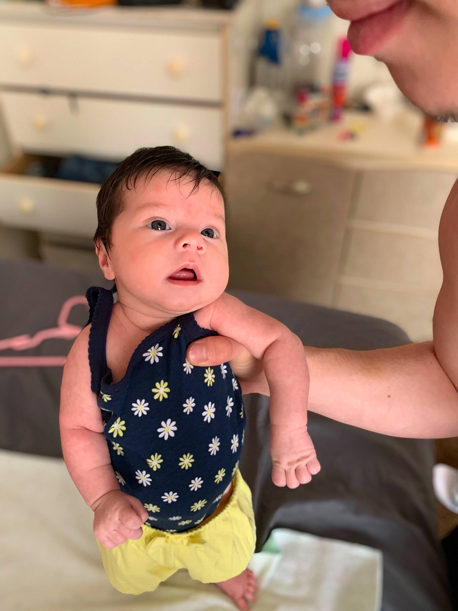 Anahi is registered to the contest to win money with this photo: baby, baby_toddler_clothing, child, person, polka_dot, sitting, skin, toddler