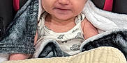 Jayda joined the competition — help win amazing prizes! baby, infant, car_seat, blanket, smiling, face, child, cozy, indoors, clothing, cute, portrait, person, seat, upclose, expression, warm, comfort, head, young