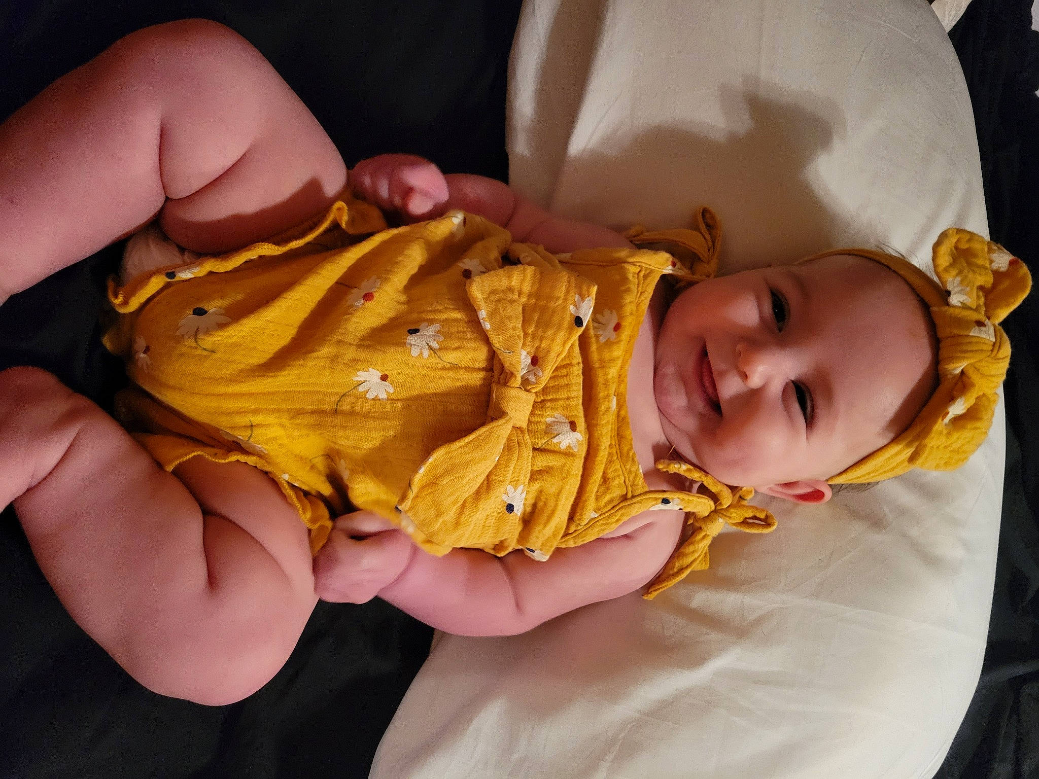 Kinzley joined the competition — help win amazing prizes! baby, baby_products, baby_toddler_clothing, child, comfort, fashion_accessory, finger, fun, gesture, hand, happy, joy, nail, pattern, person, skin, smile, thumb, toddler, vertebrate