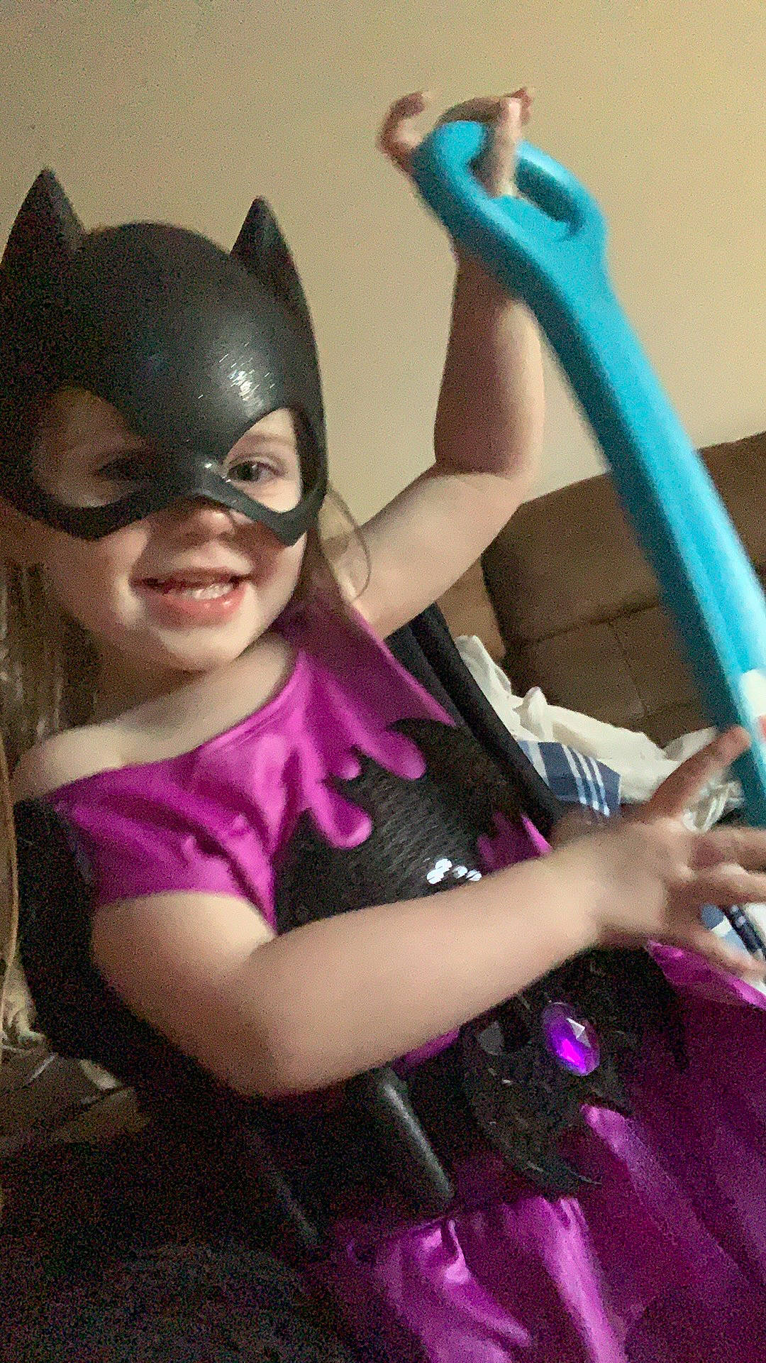 Ezmae is registered to the contest to win money with this photo: batman, costume, fictional_character, joy, person, superhero