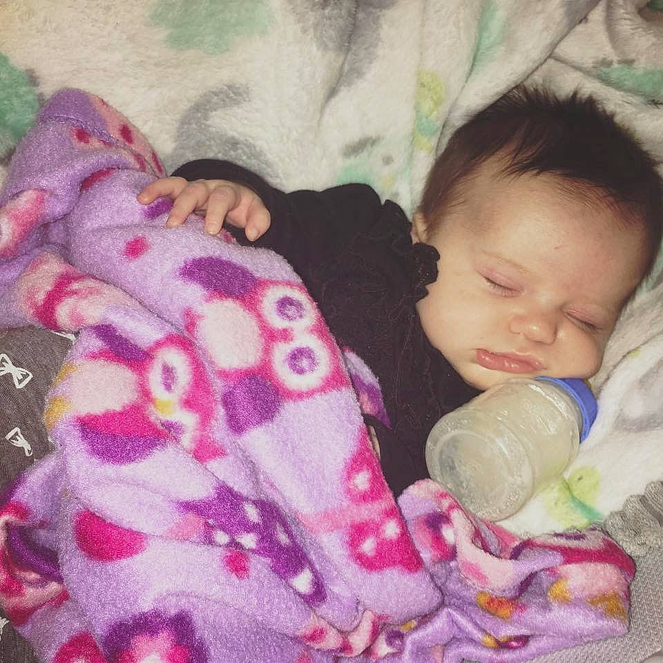 Ezmae is registered to the contest to win money with this photo: baby, baby_products, baby_sleeping, bedtime, birth, blanket, cheek, child, nap, nose, person, pink, product, skin, sleep, toddler