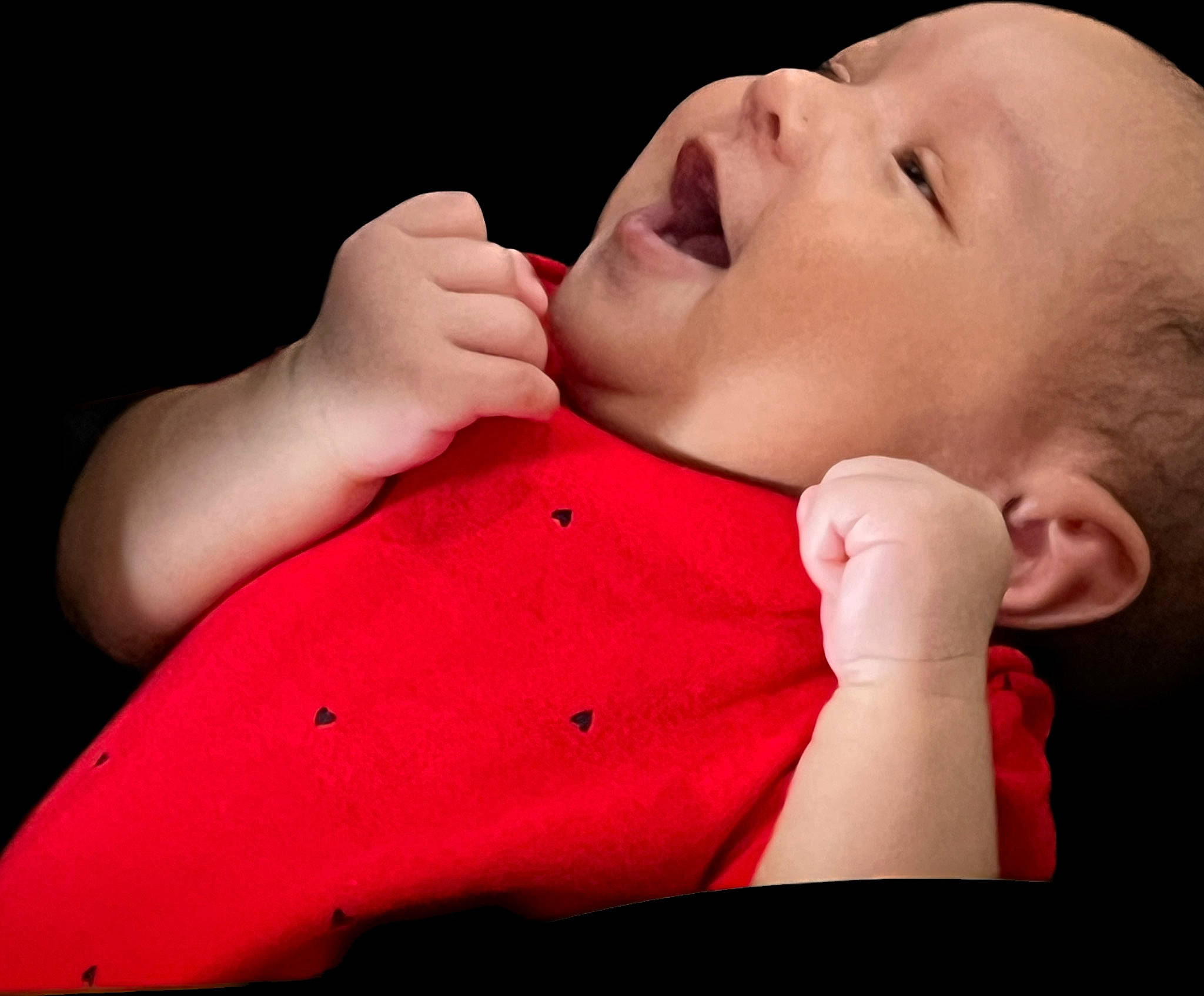 Akara is registered to the contest to win money with this photo: arm, baby, cheek, comfort, elbow, eyelash, finger, flash_photography, gesture, happy, human_body, lip, mouth, nail, neck, nose, person, pink, skin, thumb