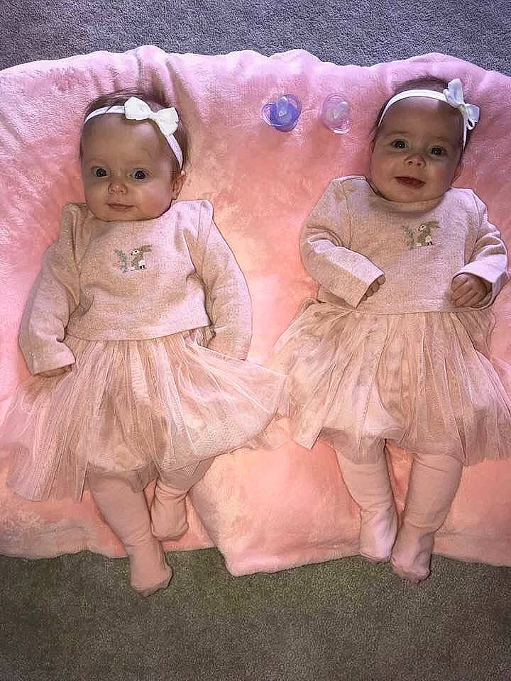 Maisie joined the competition — help win amazing prizes! baby, baby_toddler_clothing, cheek, child, dress, headwear, person, pink, sibling, skin, smile, toddler