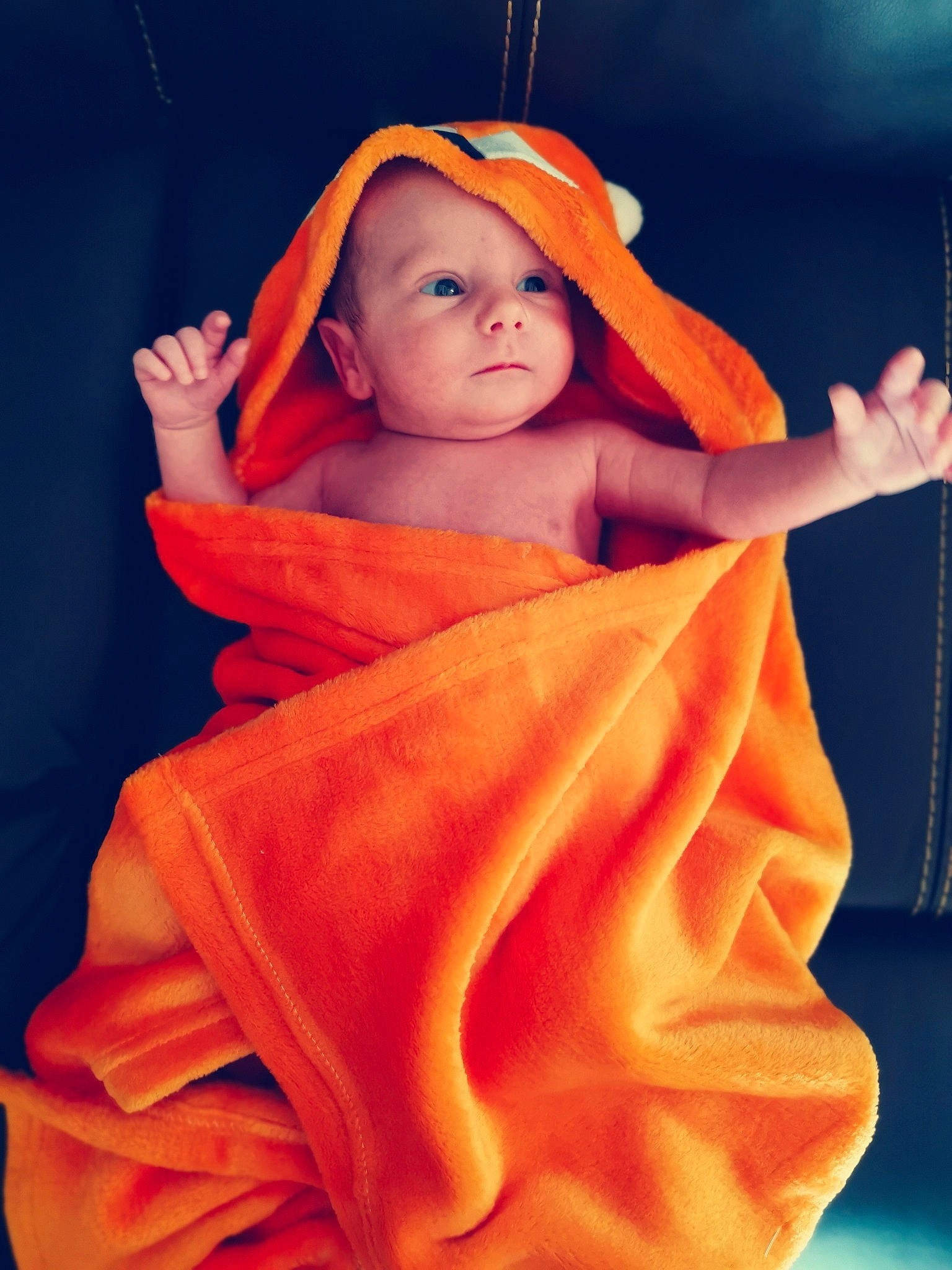 Eydan a rejoint le concours — aidez-le/la à gagner de superbes lots ! art, child, child_model, headwear, orange, peach, person, photography, textile