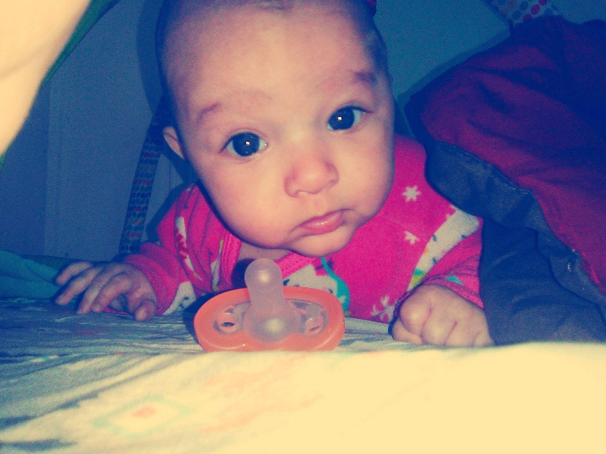 La'Miah is registered to the contest to win money with this photo: blue, boy, cheek, child, chin, eye, face, finger, forehead, head, infant, lip, mouth, nose, person, pink, purple, skin, smile, toddler