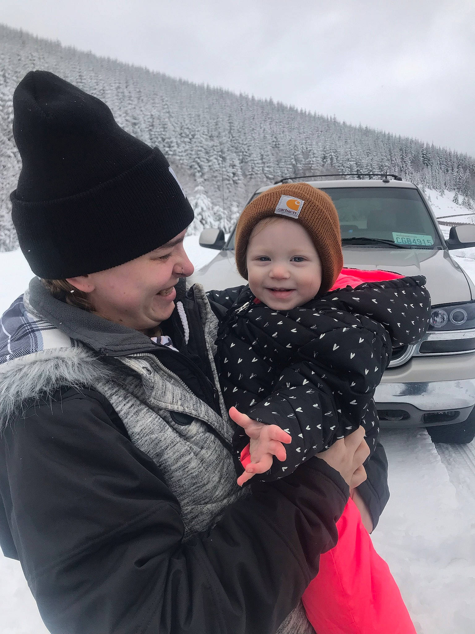 Bexley joined the competition — help win amazing prizes! automotive_exterior, automotive_lighting, automotive_tire, cap, car, freezing, fun, happy, headwear, jacket, joy, outerwear, person, personal_luxury_car, recreation, sky, smile, snow, toddler, travel