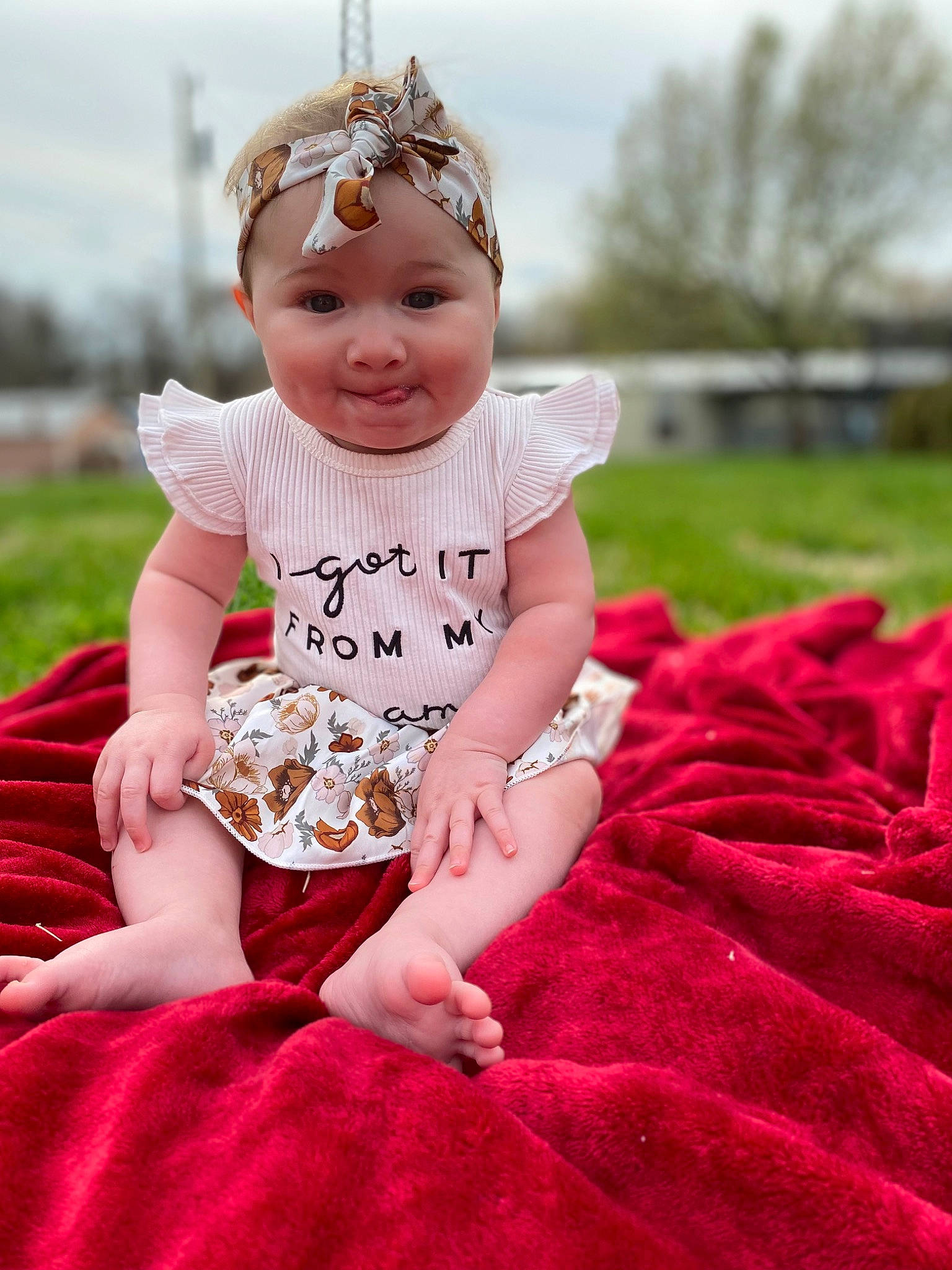 Kenzley joined the competition — help win amazing prizes! baby, baby_toddler_clothing, fashion, finger, flash_photography, fun, grass, happy, headwear, joy, leaf, magenta, mammal, people_in_nature, person, pink, red, skin, sky, sleeve