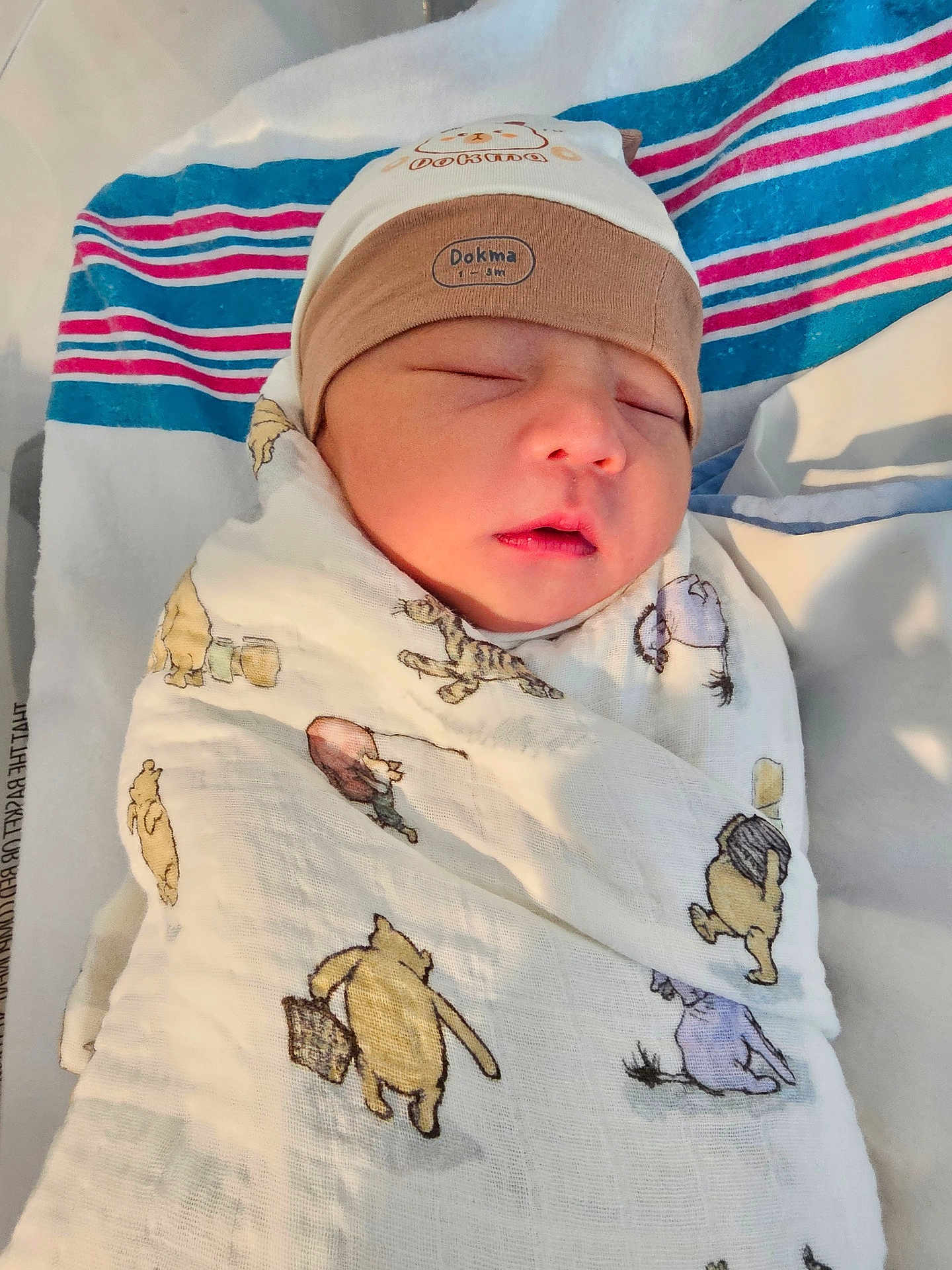 Mason joined the competition — help win amazing prizes! newborn, baby, sleeping, blanket, hat, hospital, swaddled, face, infant, cozy, cute, peaceful, child, soft_light, bed, portrait, clothing, toddler, wrapped, resting
